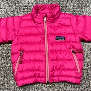 Patagonia Baby Down Sweater Size 0-3m in pink.